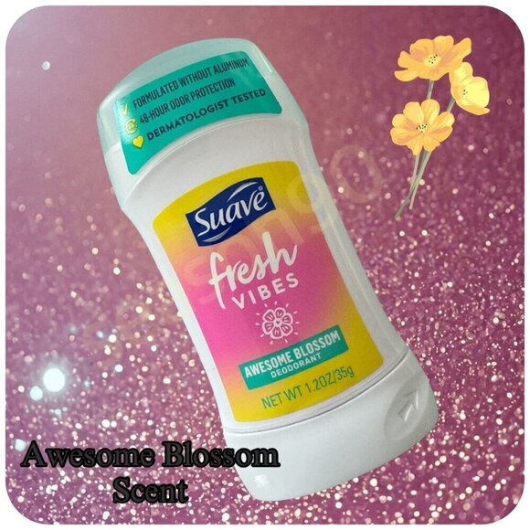 (2) Suave Fresh Vibes Awesome Blossom 48HR Deodorant Dermatologist Tested - Picture 4 of 9